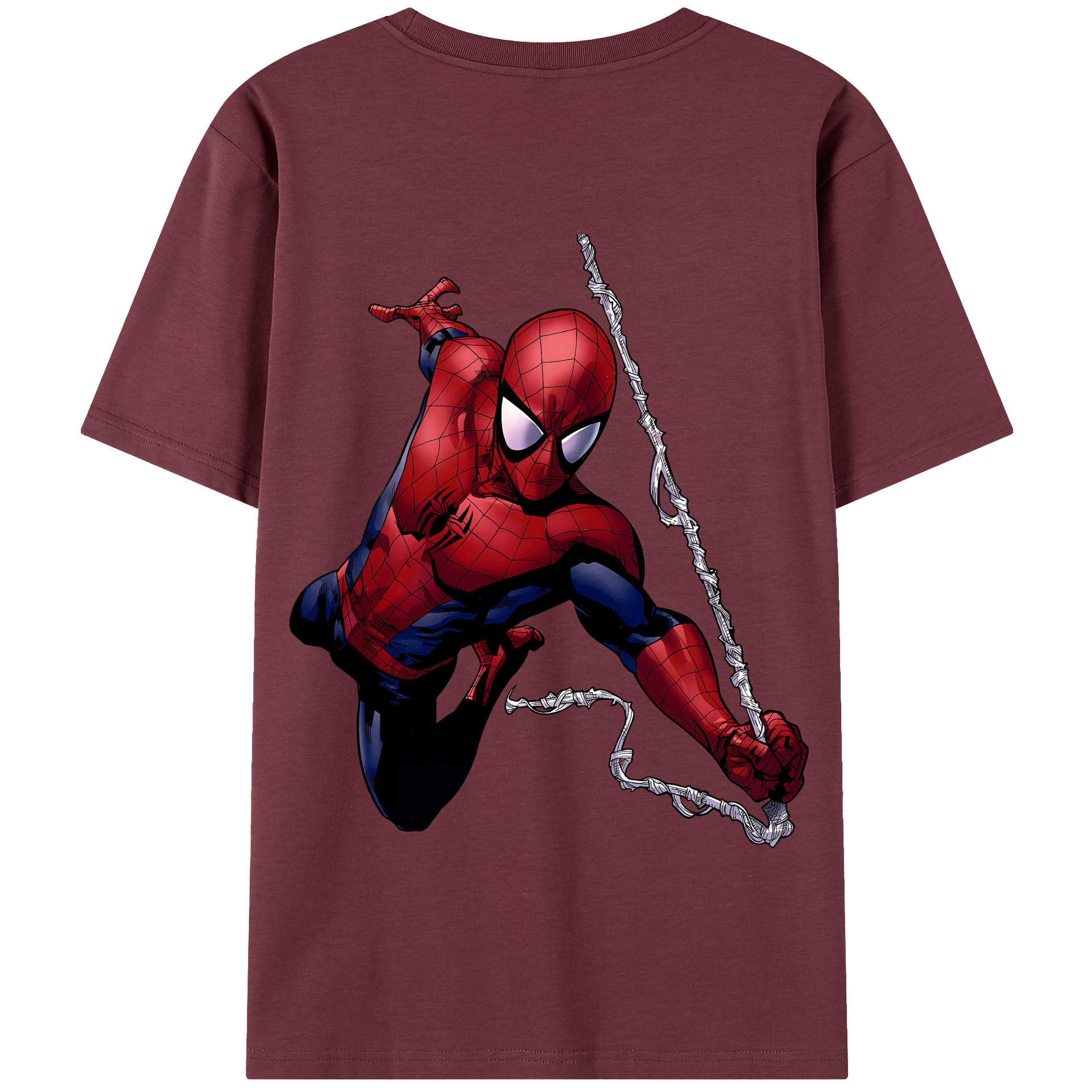 （画像用） Spider Man スパイダーマン 綿100％半袖Tシャツ（背面プリント）